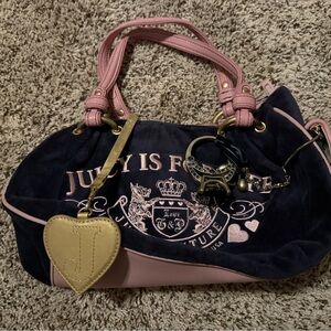 PENDING SELL Vintage/Y2K Juicy Couture Indigo and Pink Baby Fluffy Bag